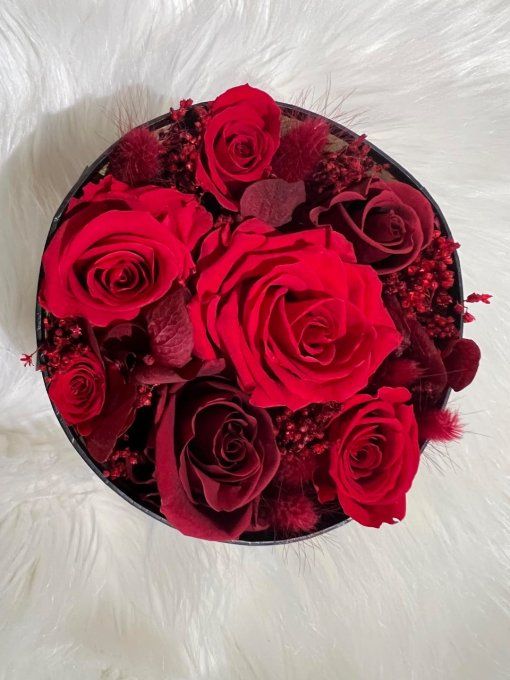 Coffret Roses Rouges Stabilisées - SAINT VALENTIN