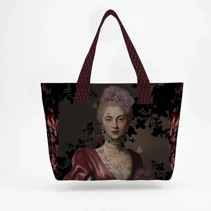 Grand sac cabas Voglio Bene Olympe de Gouges 42 x 45 x 20 cm