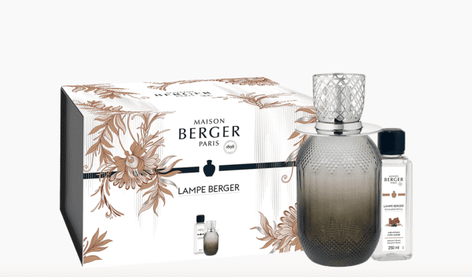 Coffret Lampe Berger Olympe grise - Maison Berger