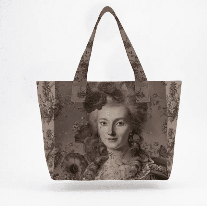 Grand sac cabas Voglio Bene Marie Antoinette 42 x 45 x 20 cm